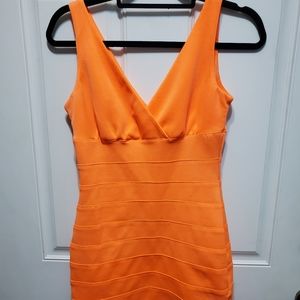 Orange bodycon dress